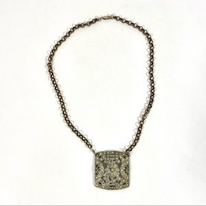 Necklace with Vintage Stone Pendant